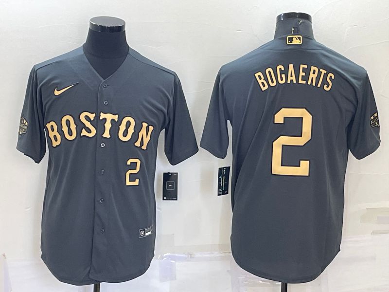 Men Boston Red Sox #2 Bogaerts Grey 2022 All Star Game Nike MLB Jerseys